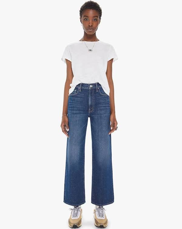 Mother Rambler Zip Ankle Jeans in Let's Wine About It | Size 28