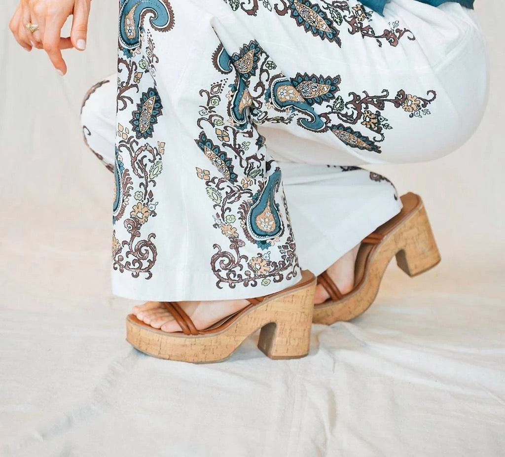 NWT Cleobella Beau Wide Leg Linen and Cotton Pants | Size Small