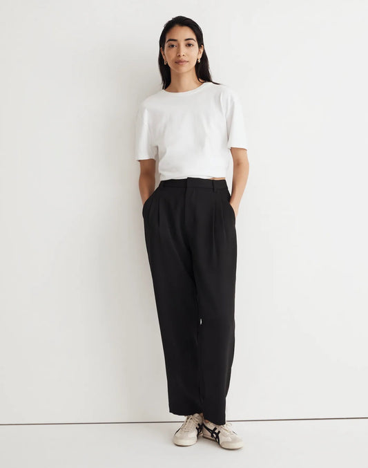 NWT Madewell Crepe Black Trousers | Size 8P