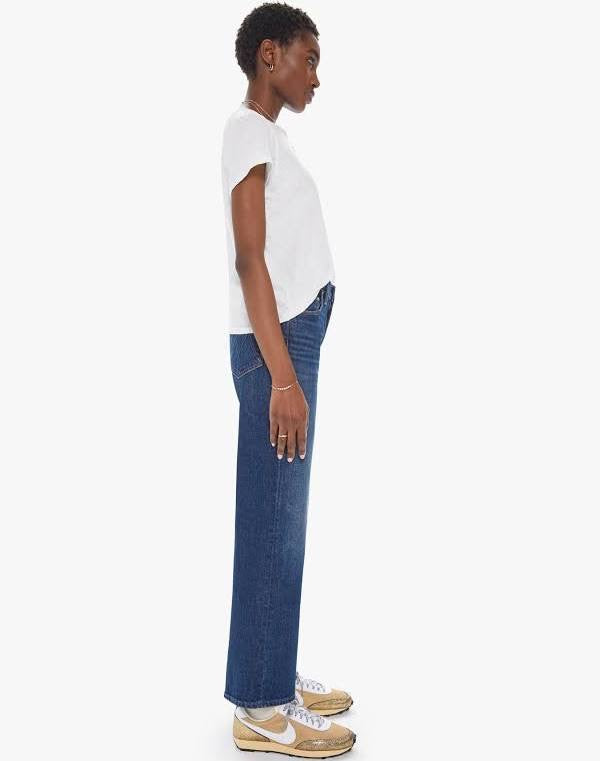 Mother Rambler Zip Ankle Jeans in Let's Wine About It | Size 28