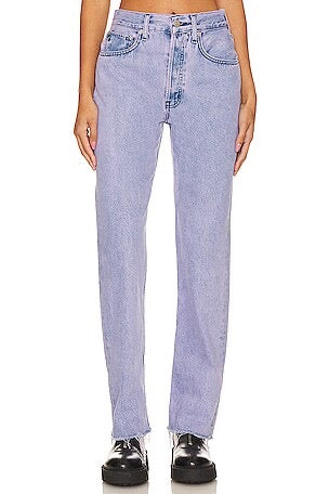 Etica Carine High Waist Straight in Cyclone Violet | Size 29
