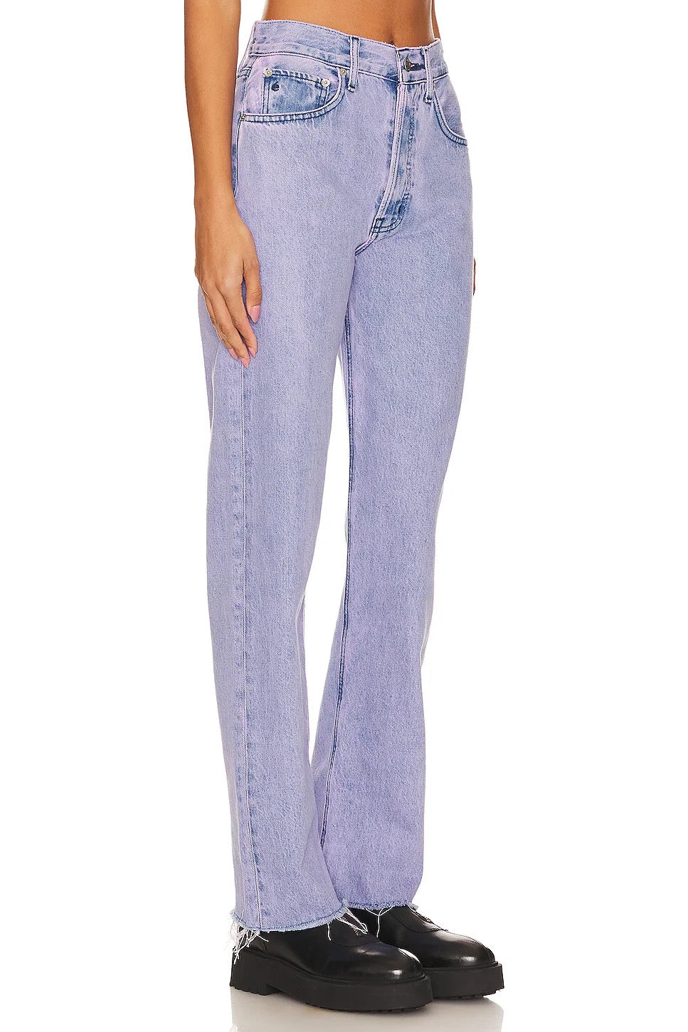 Etica Carine High Waist Straight in Cyclone Violet | Size 29
