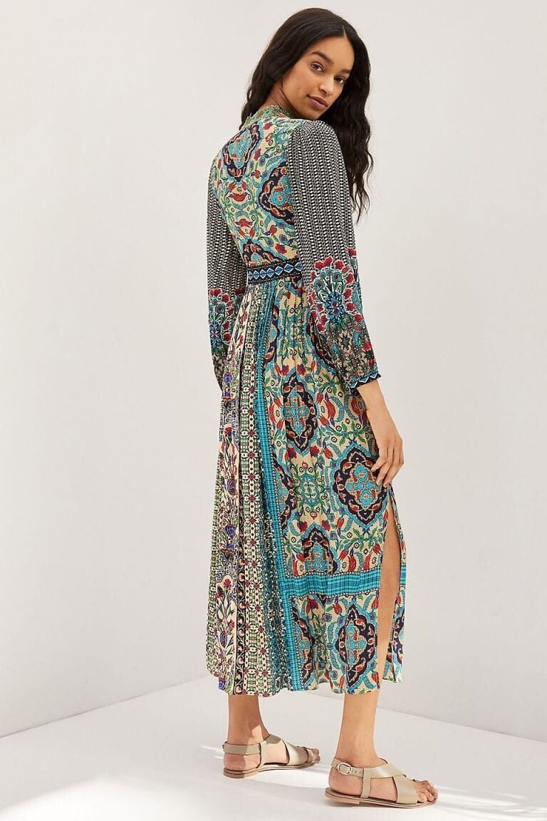 NWT Anthropologie We Select Dresses Bhanuni by Jyoti Patterned Maxi Dress Size 2