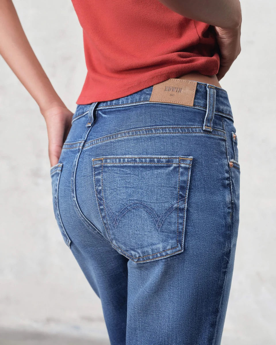 NWT Edwin Lark Ankle Bootcut Jeans in Wilder Wash | Size 32