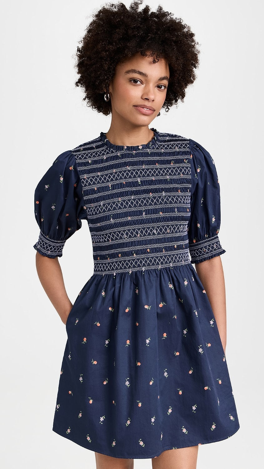NWT Hill House The Vivi Nap Dress in Navy Petite Fleur Floral | Size Medium