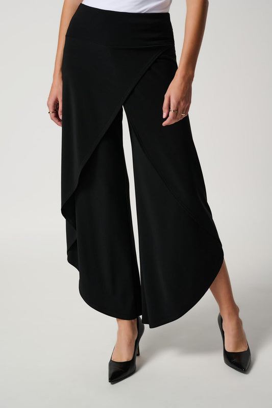 Joseph Ribkoff Black Classic Overlay Pant | Size 12