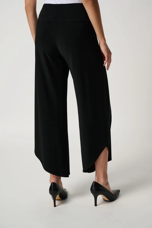 Joseph Ribkoff Black Classic Overlay Pant | Size 12