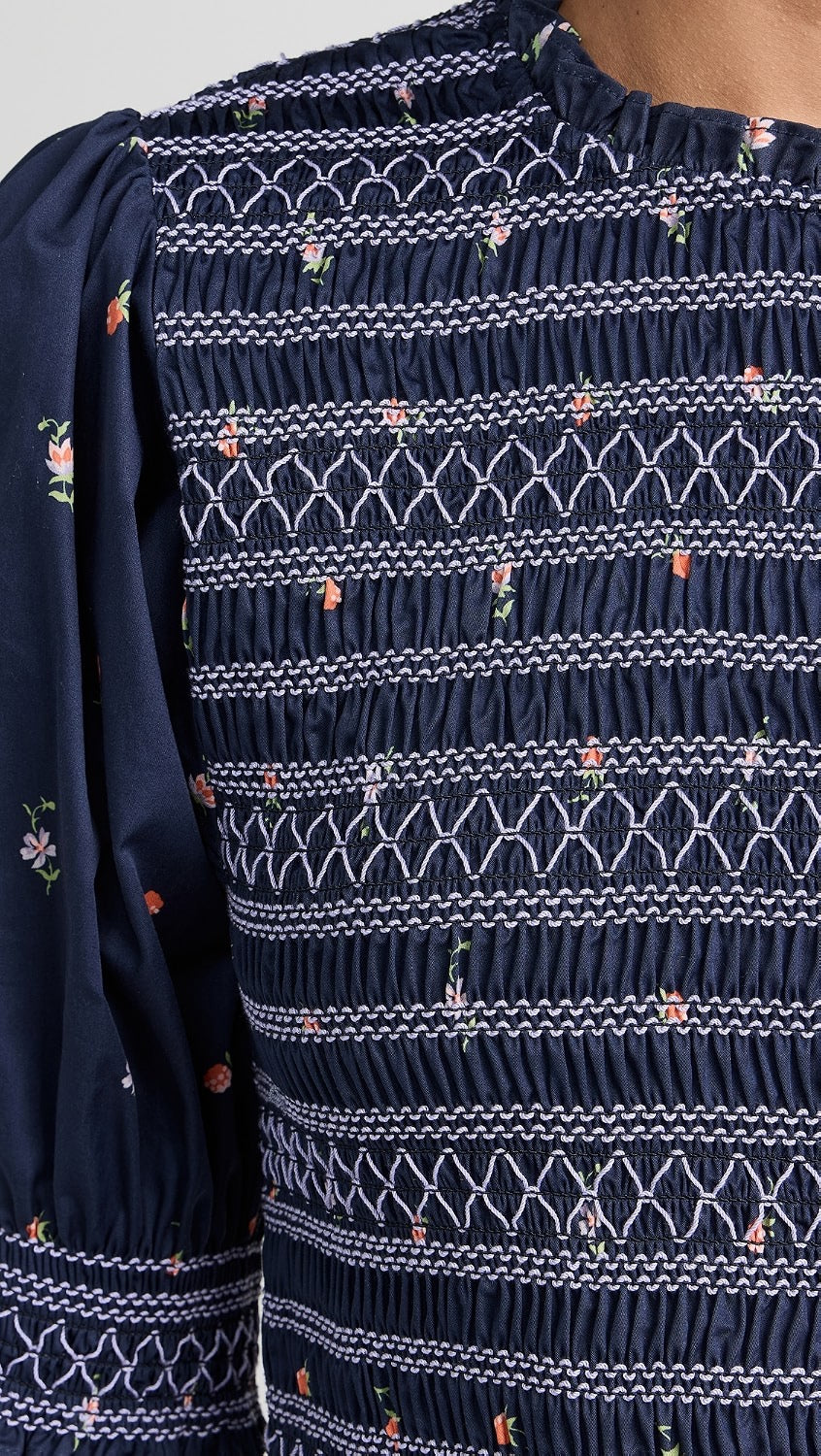 NWT Hill House The Vivi Nap Dress in Navy Petite Fleur Floral | Size Medium
