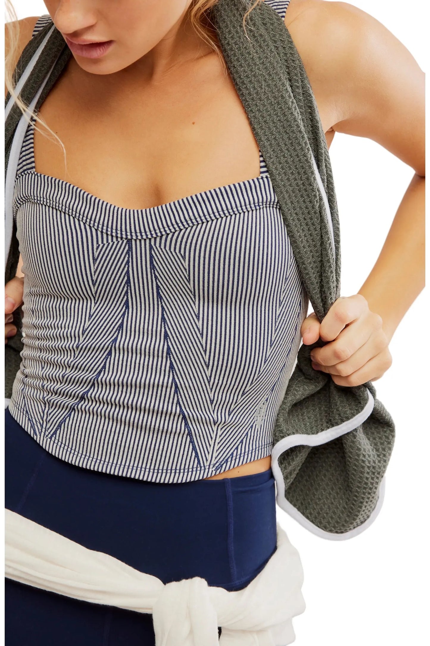 NWT FP Movement by Free People Perfectly Plated Cami in Black Combo | Size XS/S