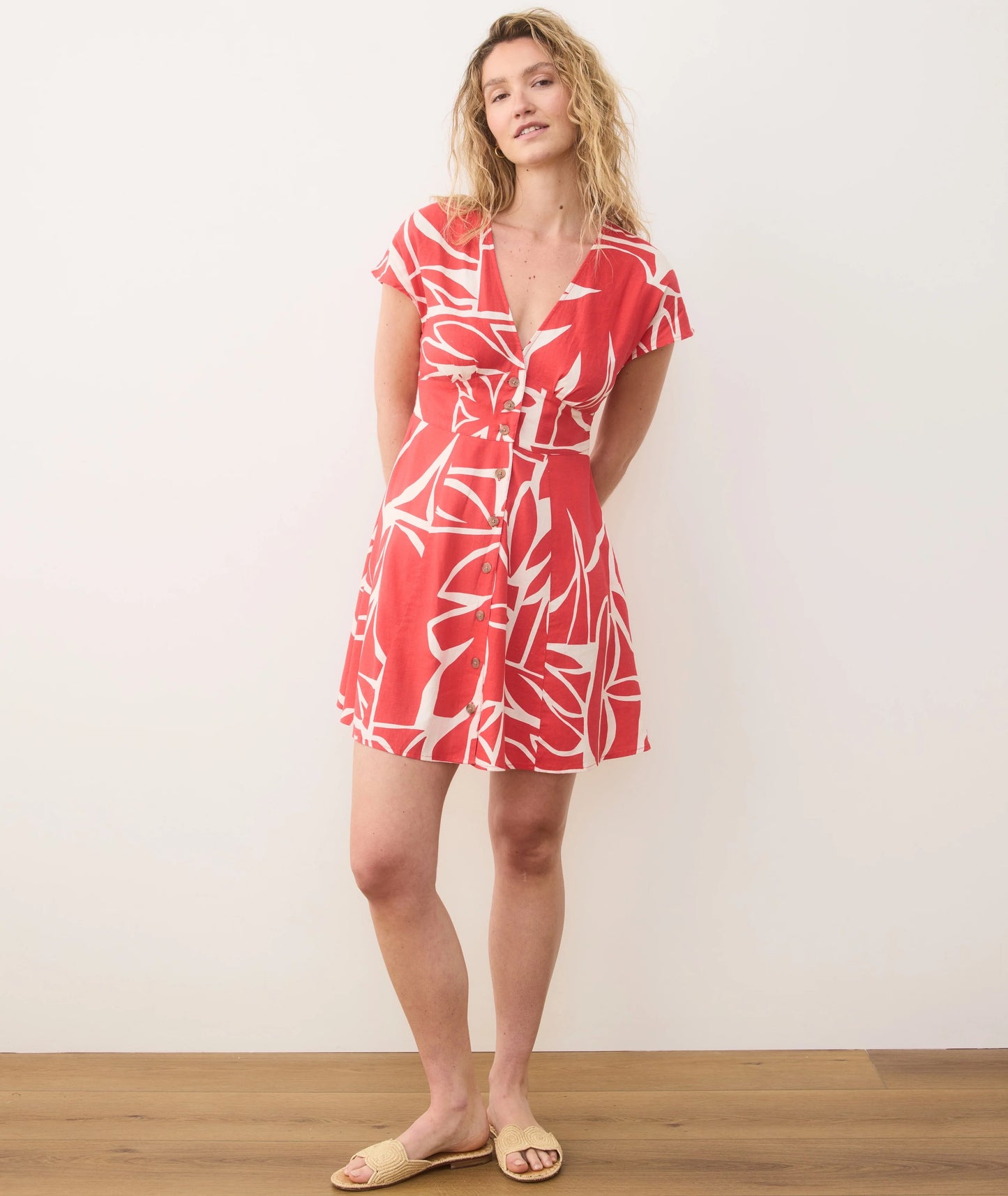 Marine Layer Camila Mini Dress in Sunset Mosaic | Size Large