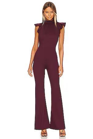 Amanda Uprichard x REVOLVE Davina Jumpsuit in Merlot | Size Large