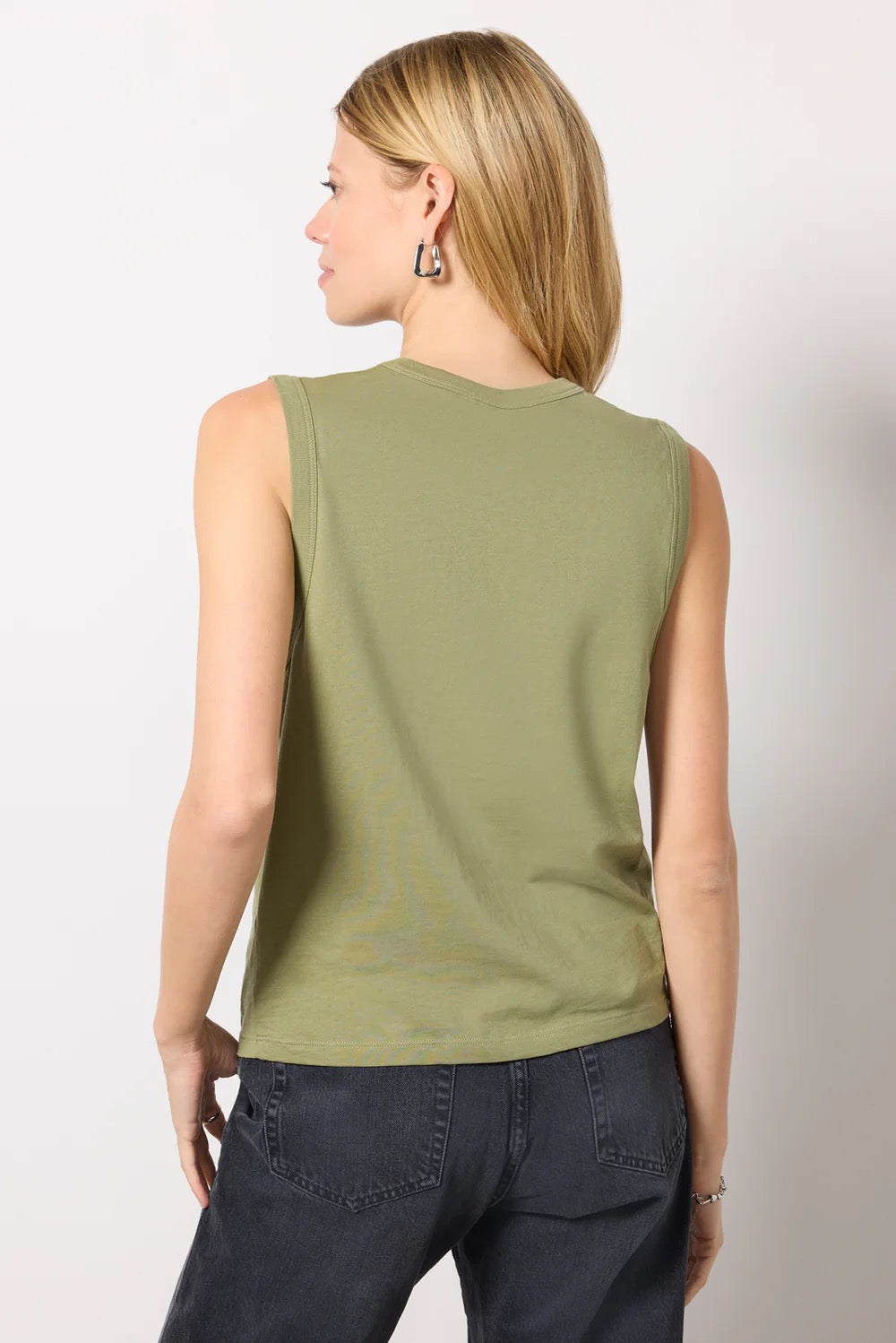 NWT Nation Los Angeles Neve Twist Front Tank Top in Matcha Green | Size XS