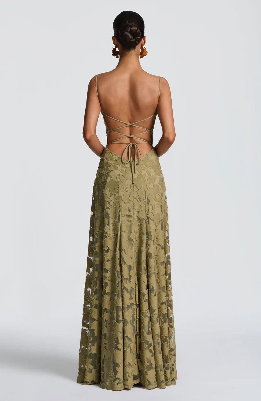 NWT Babyboo Francis Maxi Dress in Sage Green | Size Large