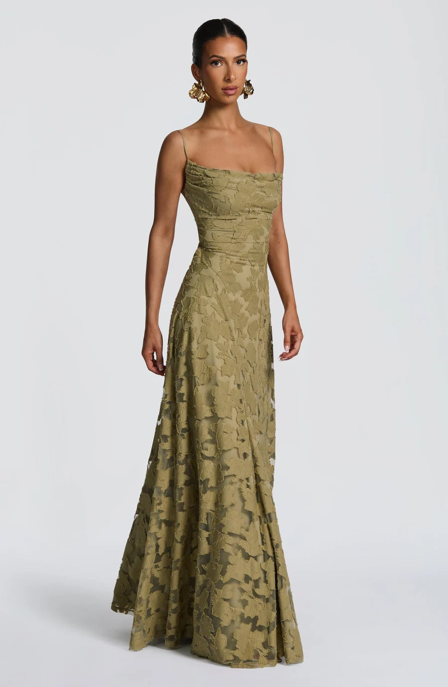 NWT Babyboo Francis Maxi Dress in Sage Green | Size Large