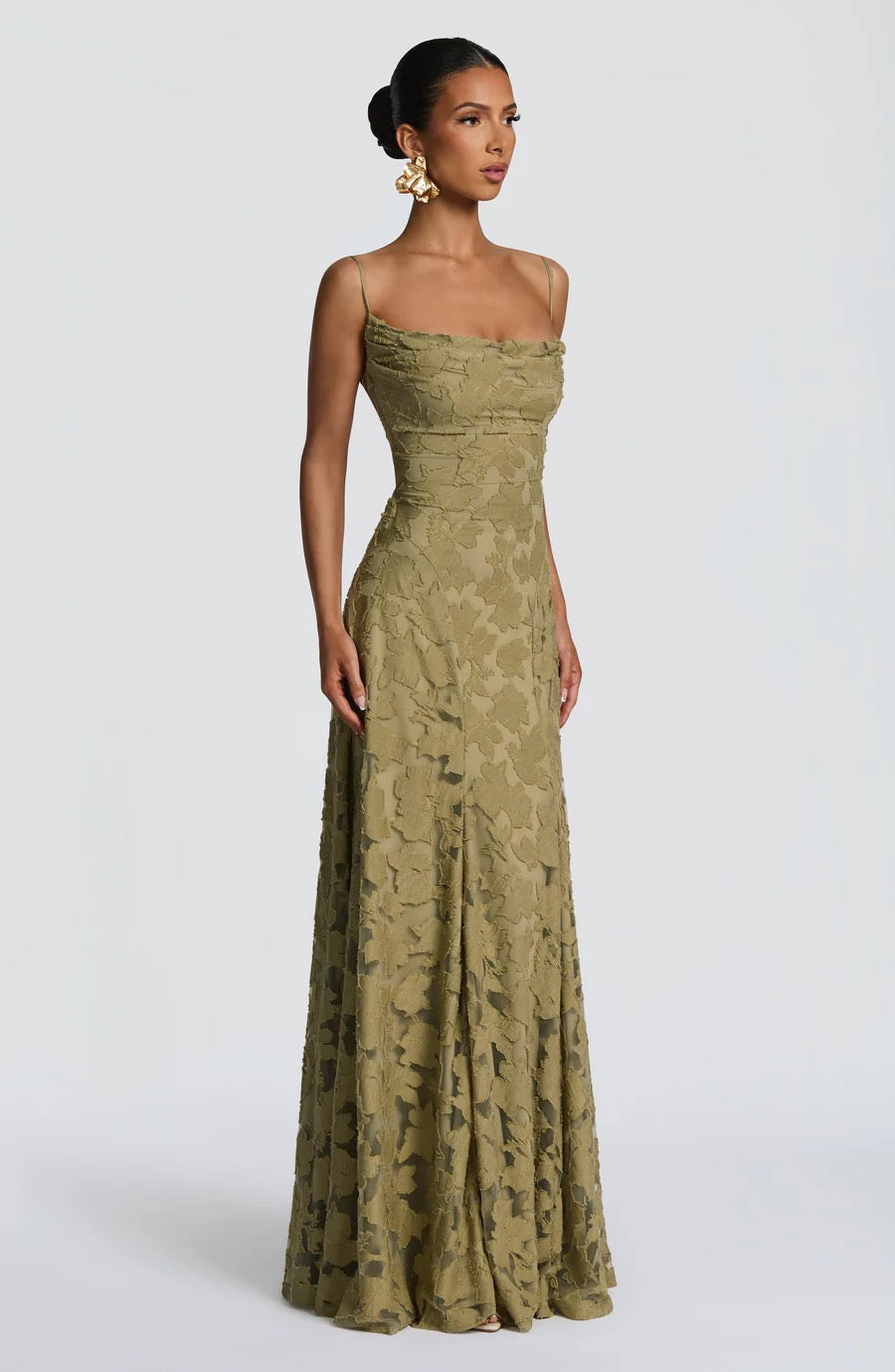 NWT Babyboo Francis Maxi Dress in Sage Green | Size Large