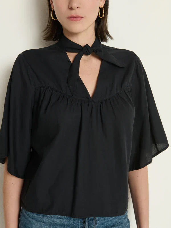 NWT Nation LTD Cotton Valerie Tie Neck Top | Size Medium