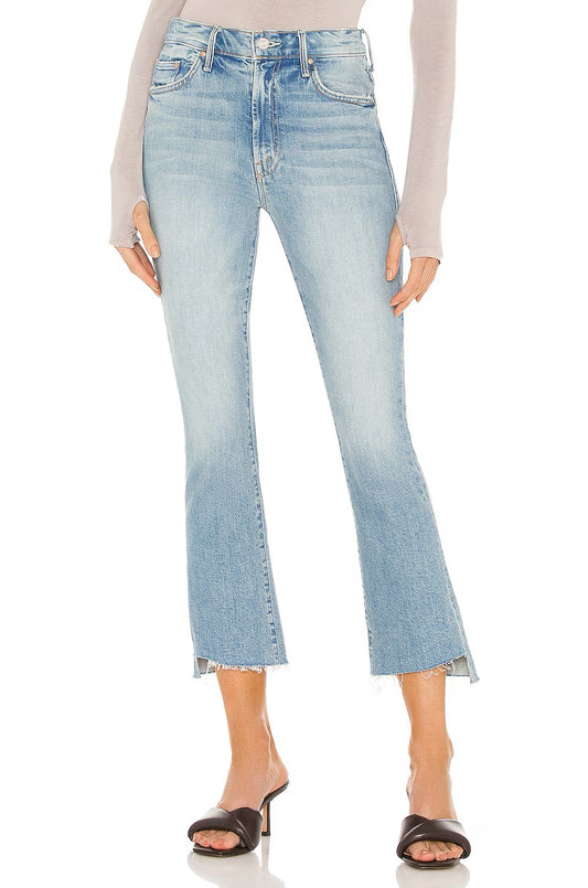 Mother The Insider Crop Step Fray in I Confess Wash | Size 29