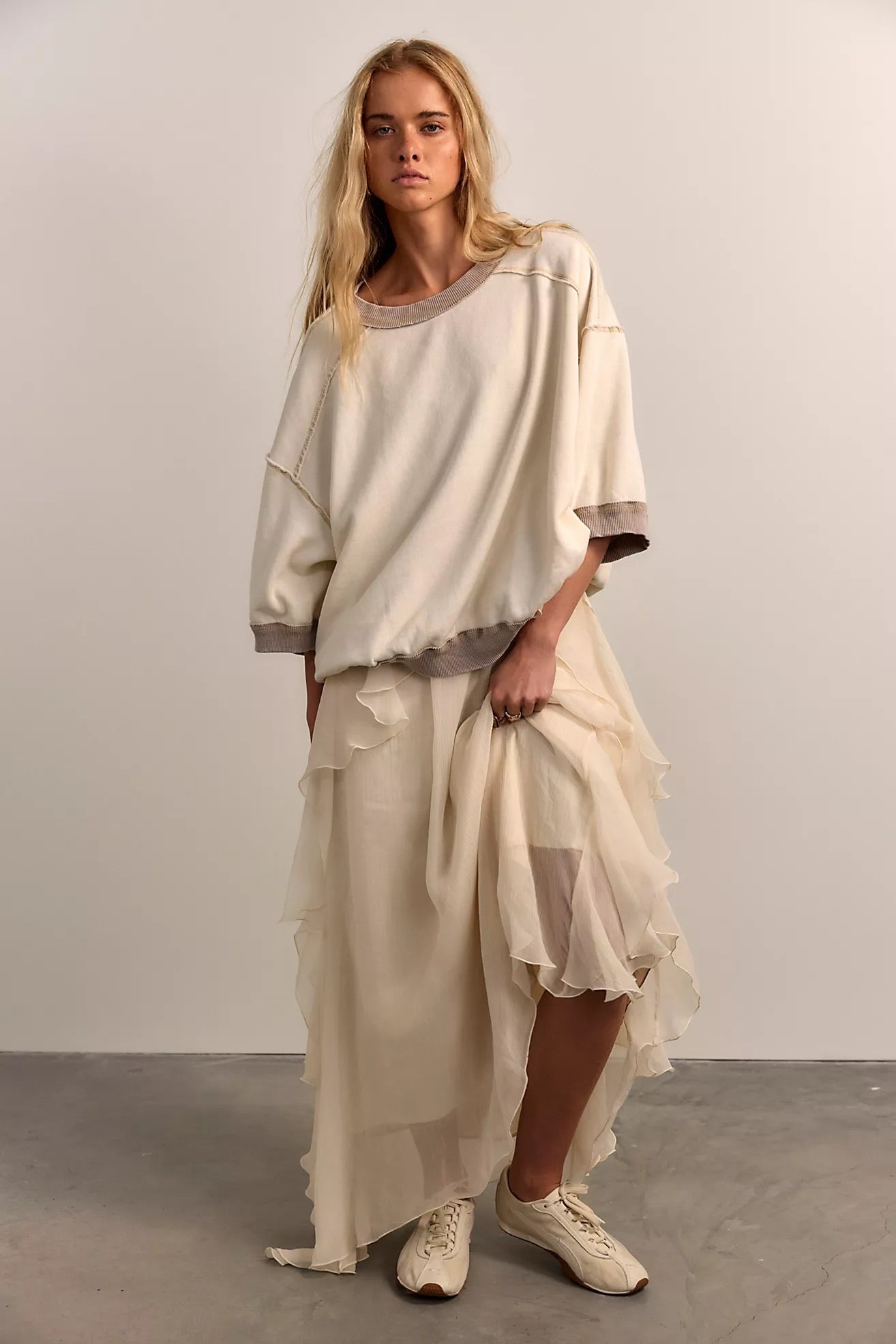 Free People We The Free Everything Pullover in Nilla Cream | Size XS