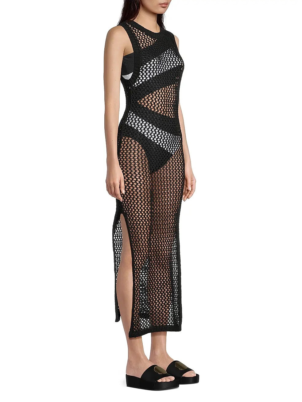 NWT Beach Riot Holly Net Cover Up Midi Dress | Size Large