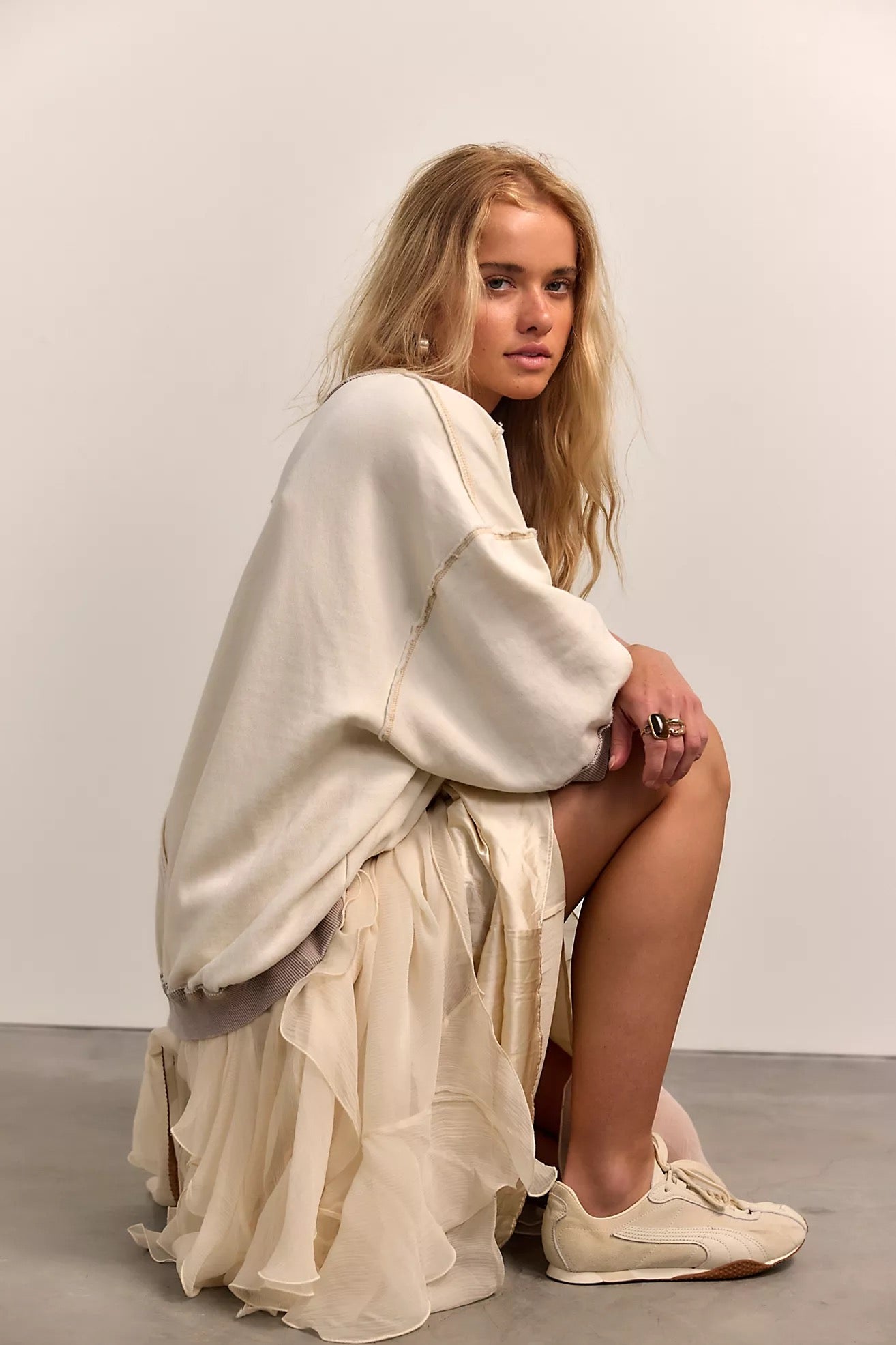 Free People We The Free Everything Pullover in Nilla Cream | Size XS