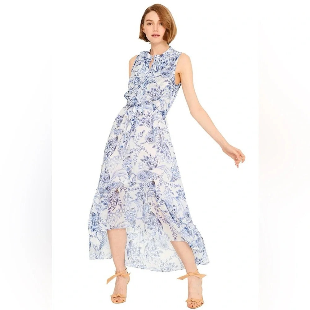 Misa Los Angeles Audra Midi Dress in Peacock Blue | Size Large