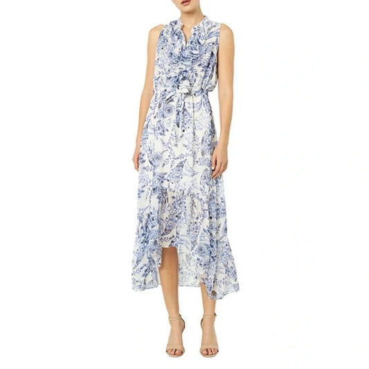 Misa Los Angeles Audra Midi Dress in Peacock Blue | Size Large