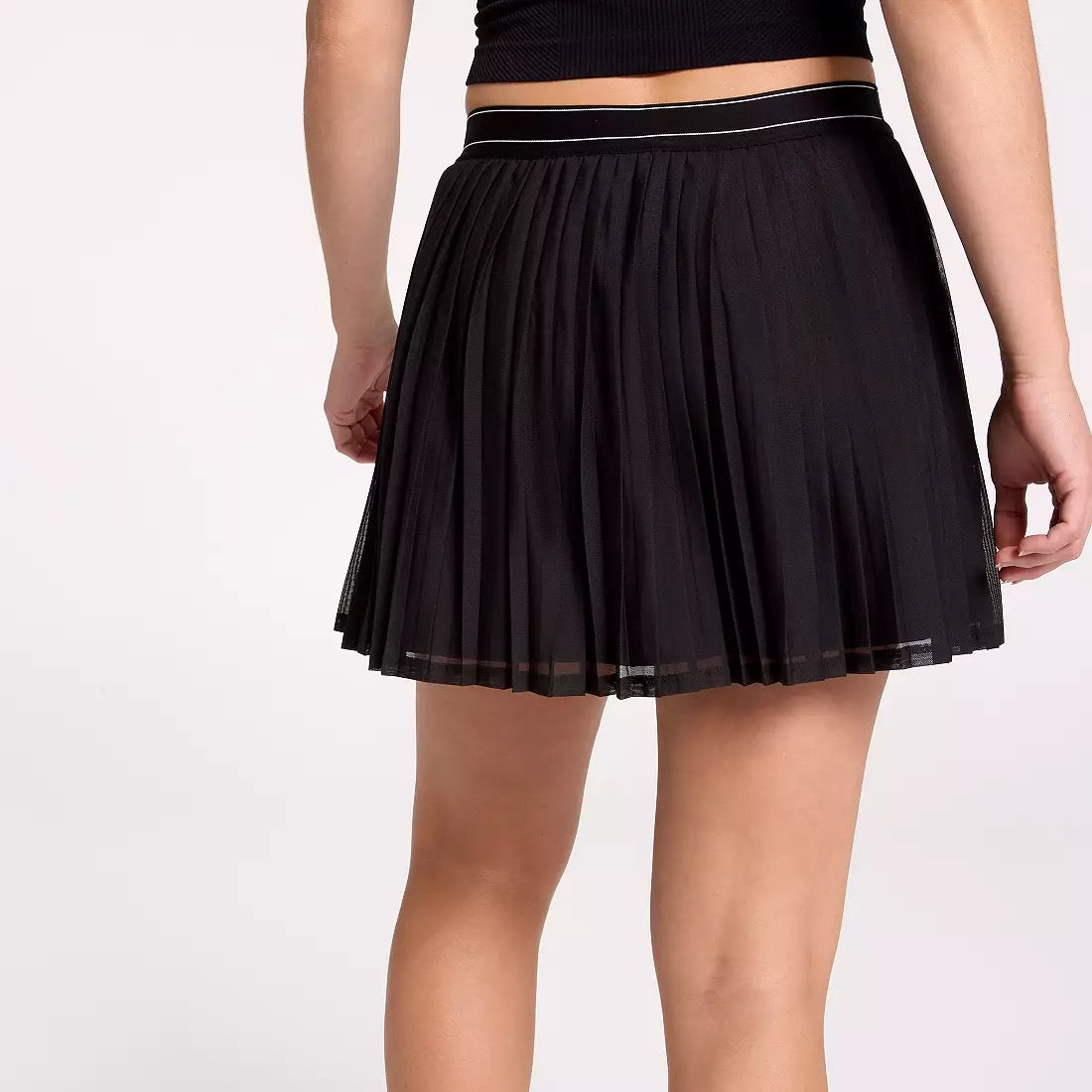 NWT Calia Pleated Mesh Skort in Black | Size Large
