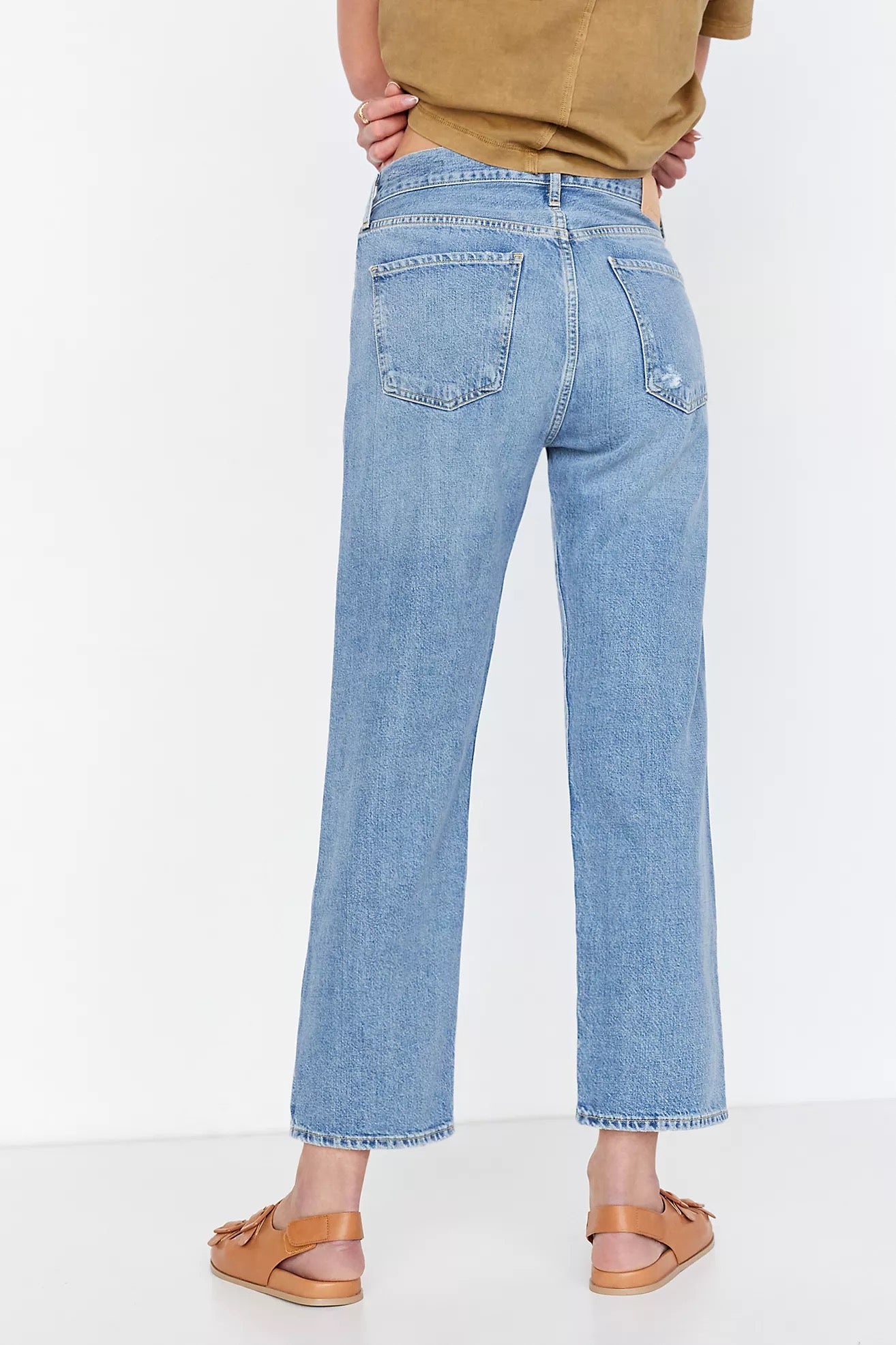 Citizens of Humanity Emery Crop Jeans in Light Indigo Wash | Size 28