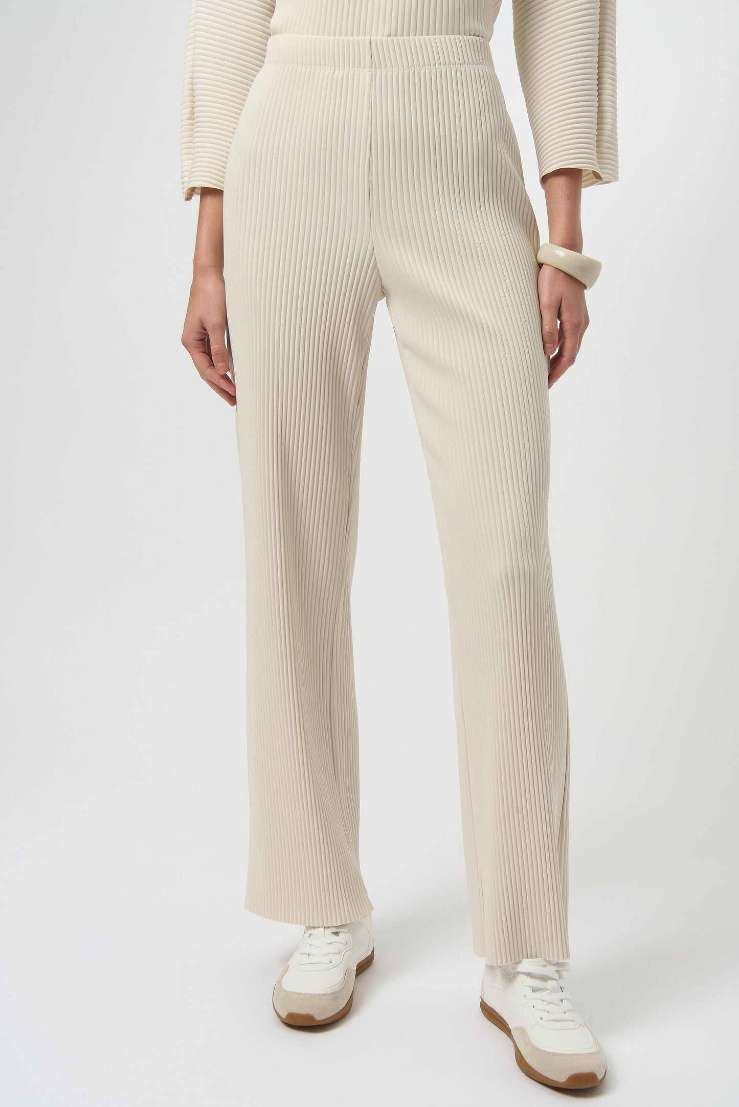 NWT Joseph Ribkoff Pleated Wide-Leg Pants in Birch | Size 6