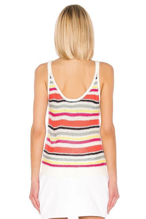 Cupcakes and Cashmere Aeon Tank in Ivory Stripe | Size XS