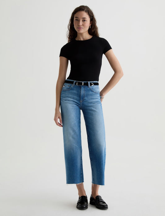 AG Denim Saige Wide Leg Crop Mid Rise Jean | Size 27
