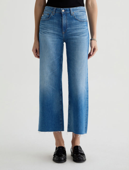 AG Denim Saige Wide Leg Crop Mid Rise Jean | Size 27