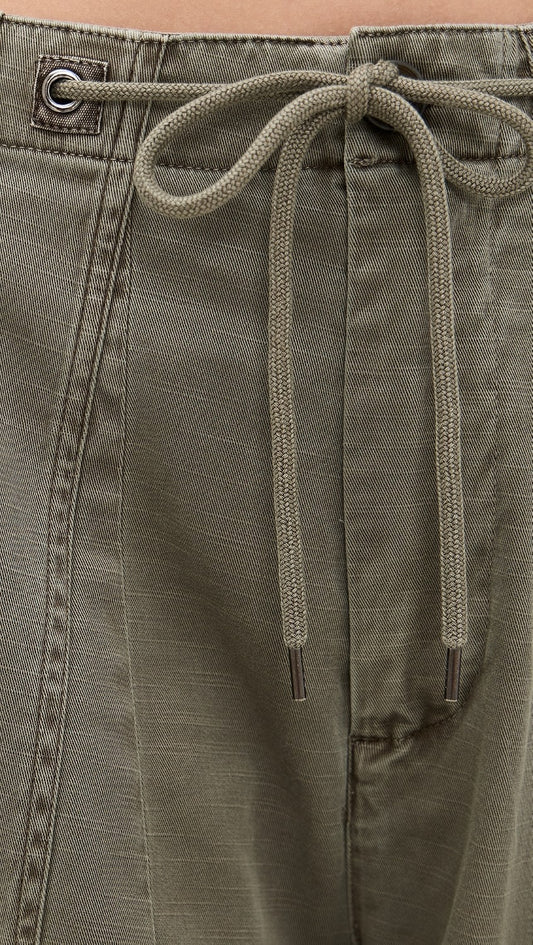 James Perse Oversized Military Pants in Olive Green | Size 26