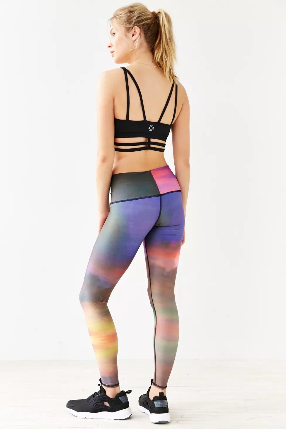 Teeki Sunset Clouds High Waisted Yoga Leggings | Size Small