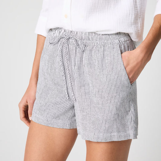 NWT J. Crew Linen Blend Striped Drawstring Shorts | Size Small