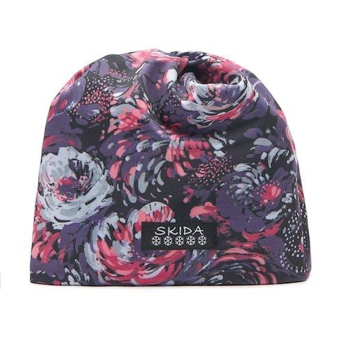 Skida Nordic Fleece Lined Hat - Purple Floral Swirls