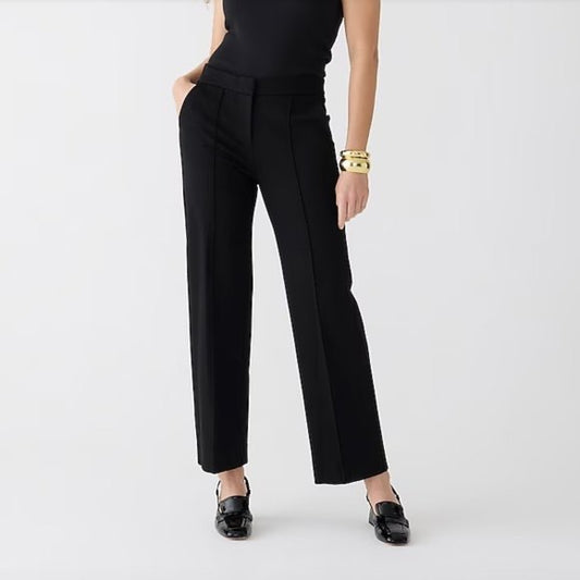 NWT J. Crew Mario Bellucci Wide Leg Trousers in Black | Size 8