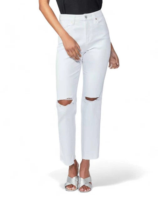 Paige Noella High Rise Jeans in Soft Ecru White | Size 31