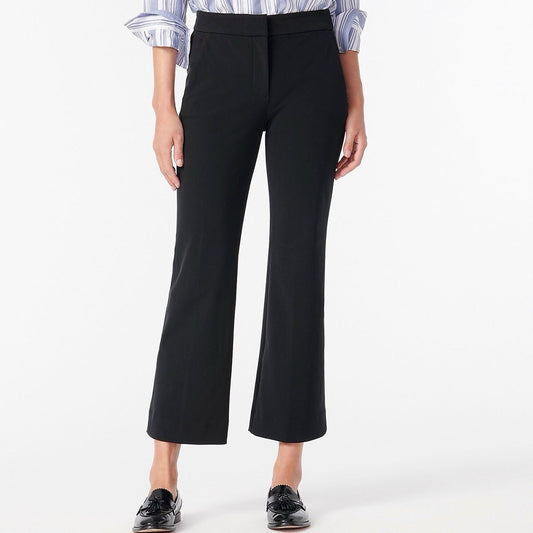NWT J. Crew Hayden Kickout Crop Trouser Pant in Black | Size 6