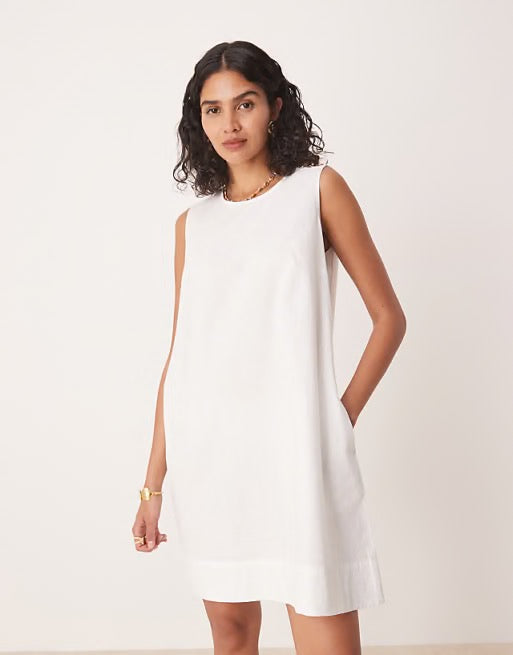 NWT Barbour Lucy Mini Dress in White | Size 8
