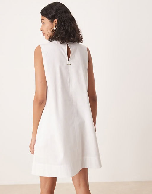 NWT Barbour Lucy Mini Dress in White | Size 8
