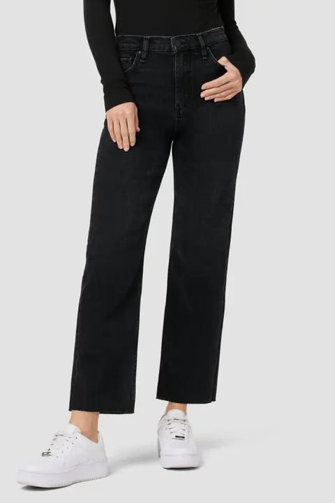 Hudson NWT Straight Leg Mid Rise Black Jeans | Size 12