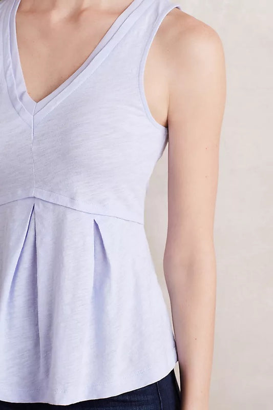 Anthropologie Deletta Amalia Peplum Tank Top in Lavender | Size Medium