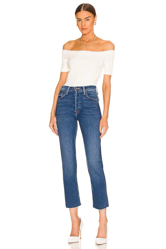 Mother The Tomcat Ankle Fray Jeans in Let's Just Be Friends | Size 29