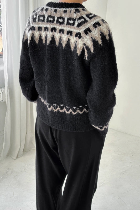 NWT Le Bon Shoppe Alpaca Cabin Cardigan in Black | Size M/L