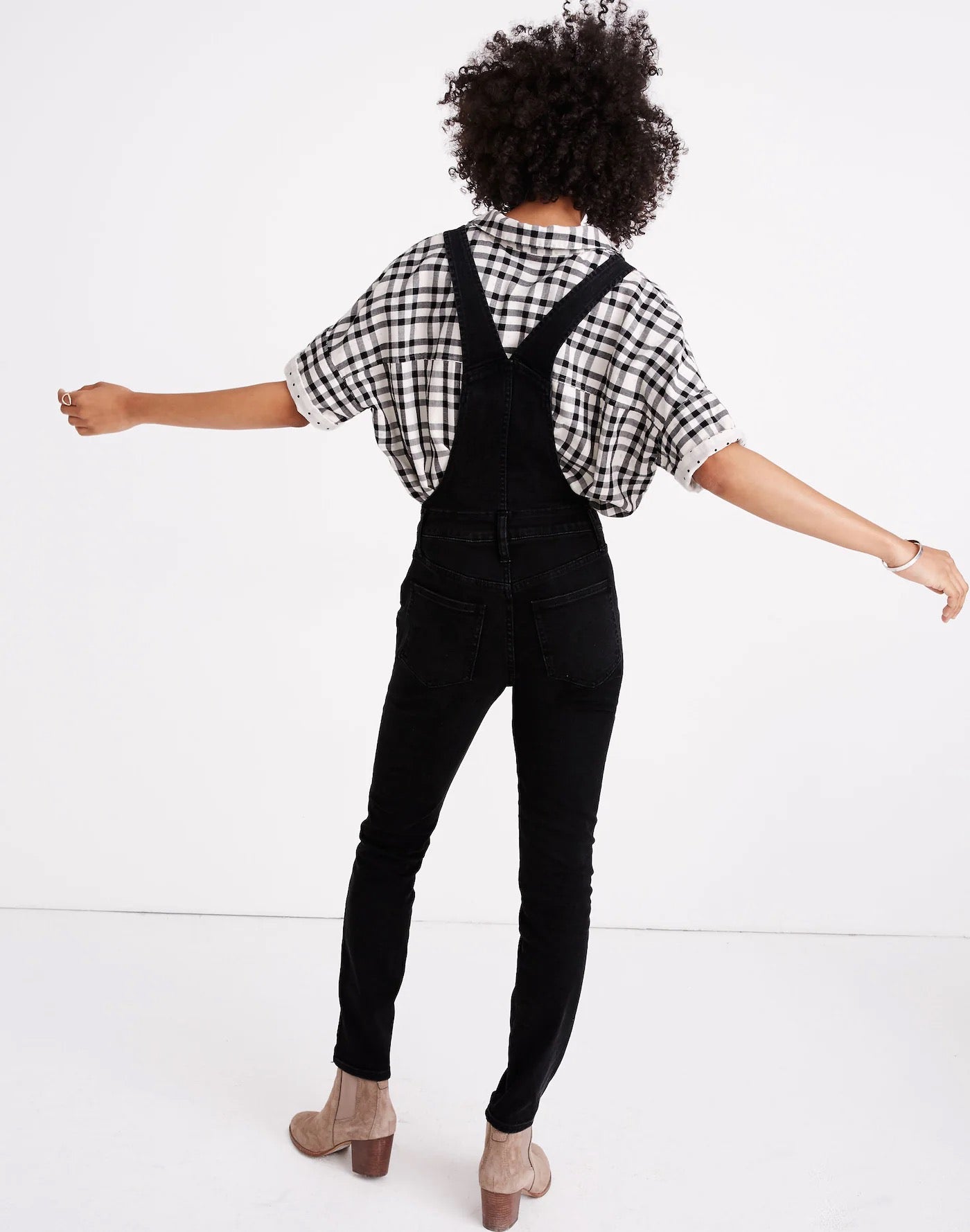 Madewell Skinny Overalls in Lunar Wash Black | Size Small