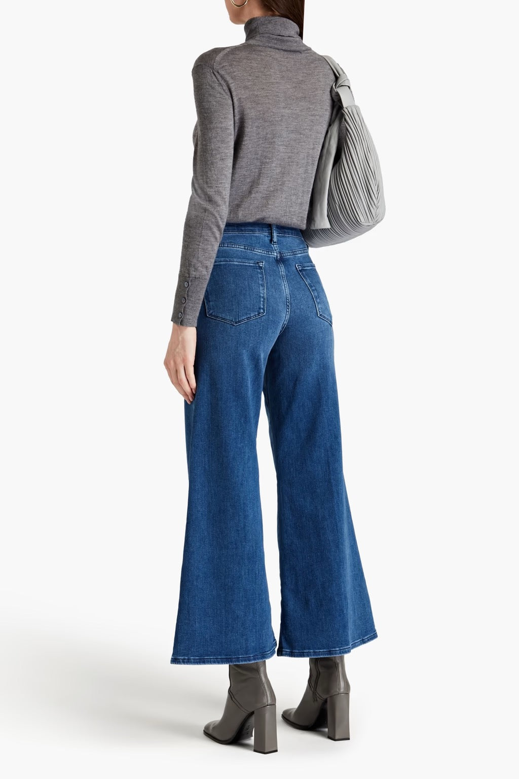 FRAME Le Palazzo Crop Wide Leg High Rise Jeans | Size 29