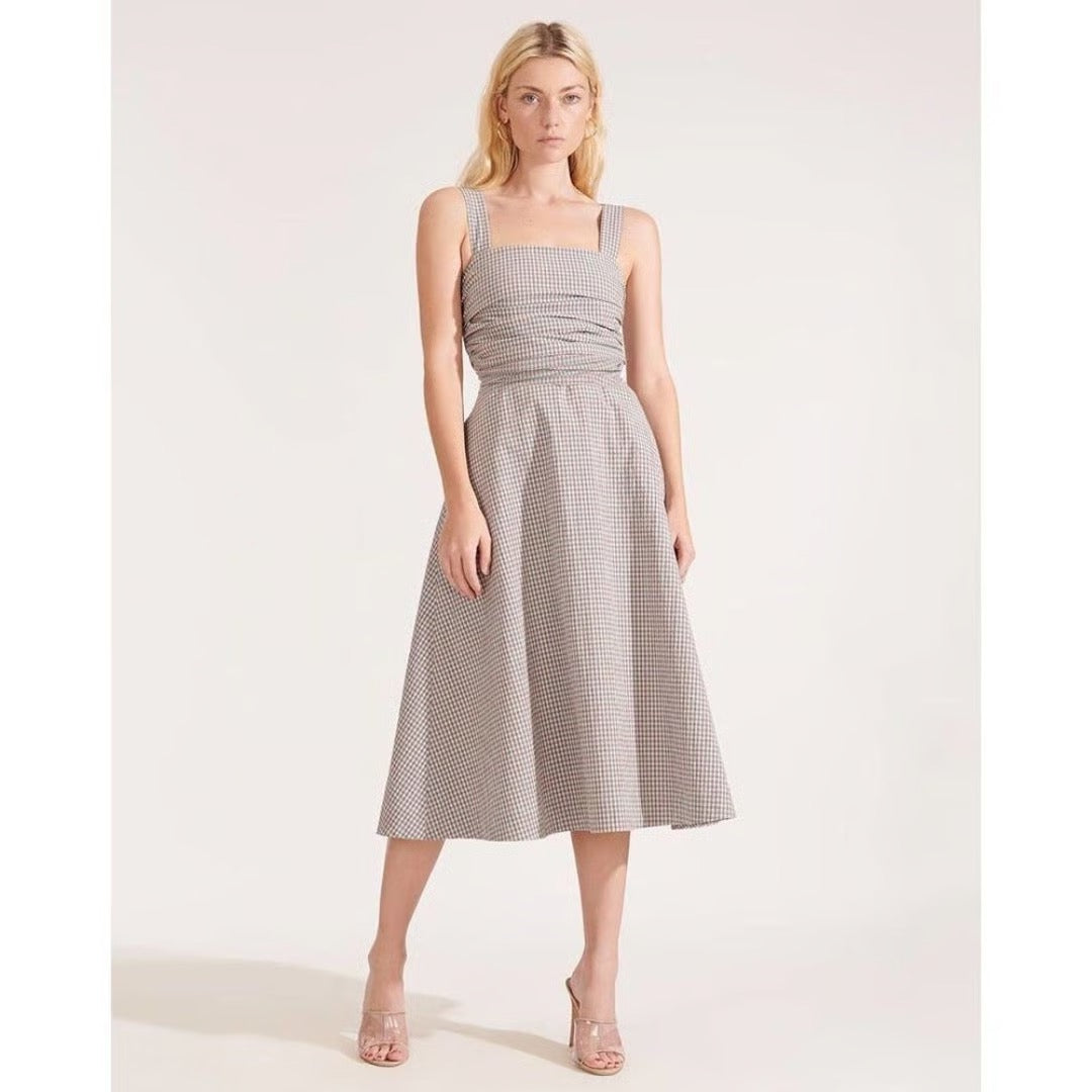 NWT Veronica Beard Positano Gingham Seersucker Dress | Size 8