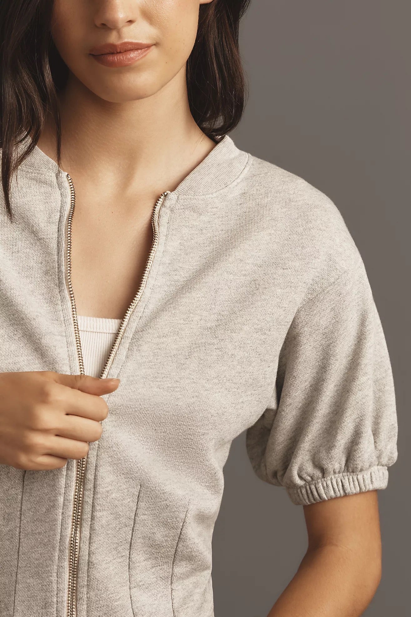 NWT NSF Claude Corset Top in Heather Gray | Size Medium