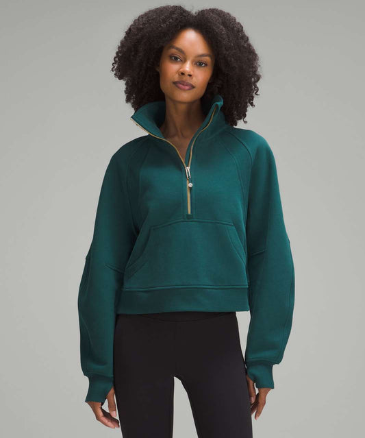 NWT Lululemon Scuba Oversized Funnel Neck Half Zip in Storm Teal | Size XS/Small